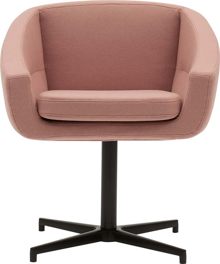 Půdrově růžové otočné křeslo Softline Aiko Swivel Softline