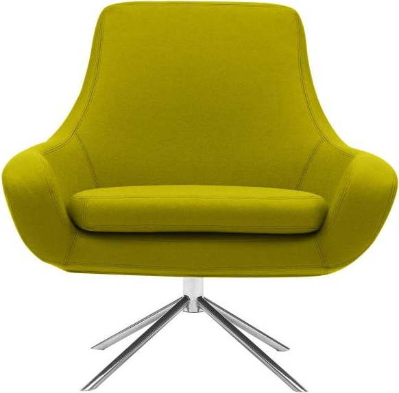 Žluté otočné křeslo Softline Noomi Swivel Softline