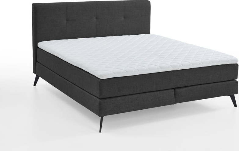 Tmavě šedá boxspring postel 180x200 cm Jona - Meise Möbel Meise Möbel