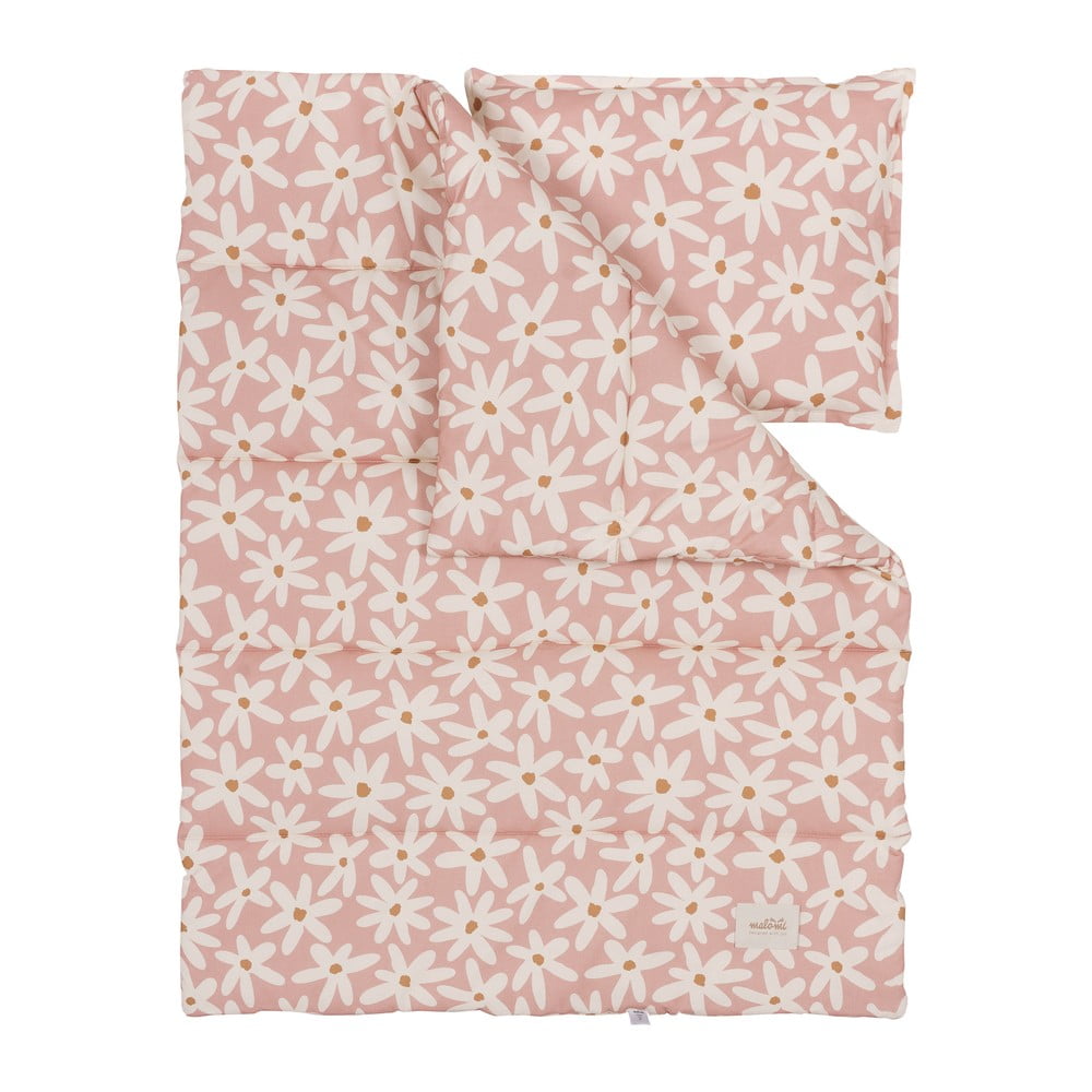 Bavlněné dětské povlečení do postýlky 100x135 cm Blush Daisies – Malomi Kids Malomi Kids