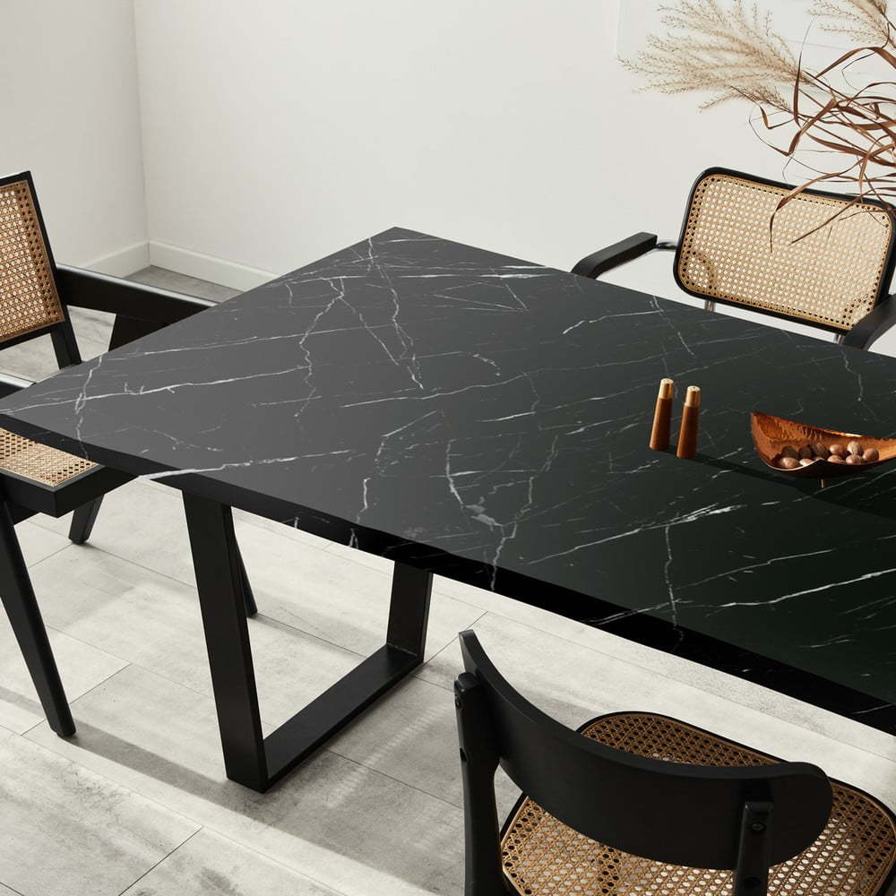 Samolepka na nábytek 200x60 cm Black and White Marble – Ambiance Ambiance