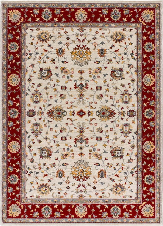 Červeno-krémový koberec 115x160 cm Classic – Universal Universal