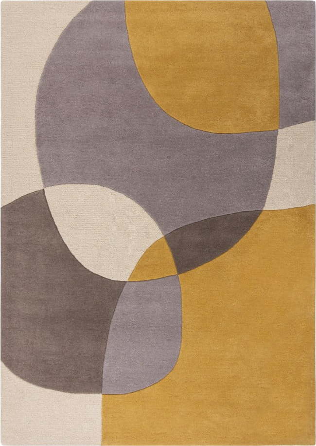 Okrově žlutý vlněný koberec 230x160 cm Glow - Flair Rugs Flair Rugs