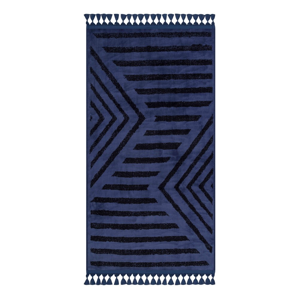 Modrý pratelný koberec běhoun 300x100 cm - Vitaus Vitaus