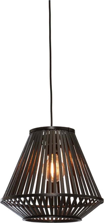 Černé závěsné svítidlo s bambusovým stínidlem ø 30 cm Merapi – Good&Mojo Good&Mojo