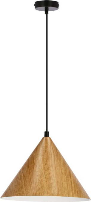 Hnědé závěsné svítidlo se skleněným stínidlem ø 25 cm Dunca – Candellux Lighting Candellux Lighting