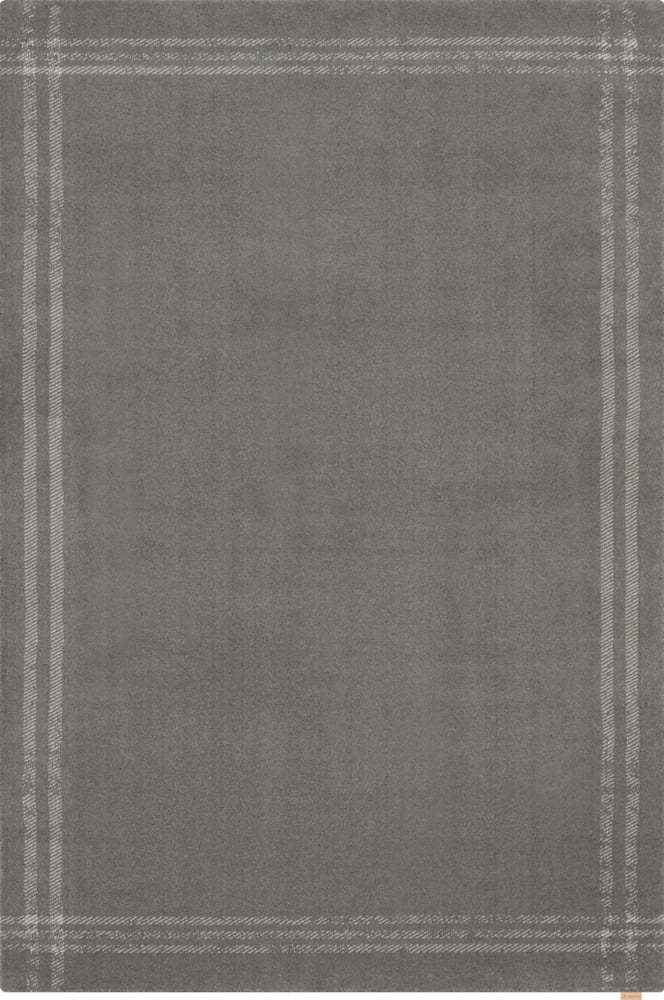 Antracitový vlněný koberec 120x180 cm Calisia M Grid Rim – Agnella Agnella