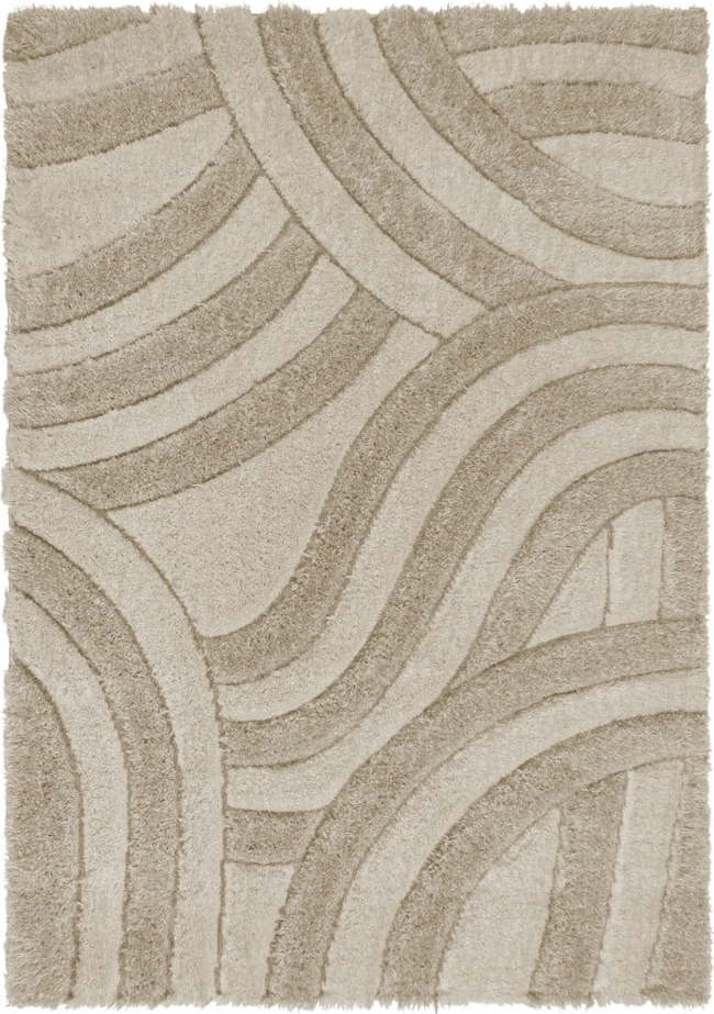 Béžový ručně tkaný koberec z recyklovaných vláken 120x170 cm Velvet – Flair Rugs Flair Rugs