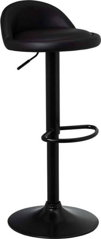 Černé barové židle s nastavitelnou výškou z imitace kůže v sadě 2 ks (výška sedáku 72 cm) – Casa Selección Casa Selección
