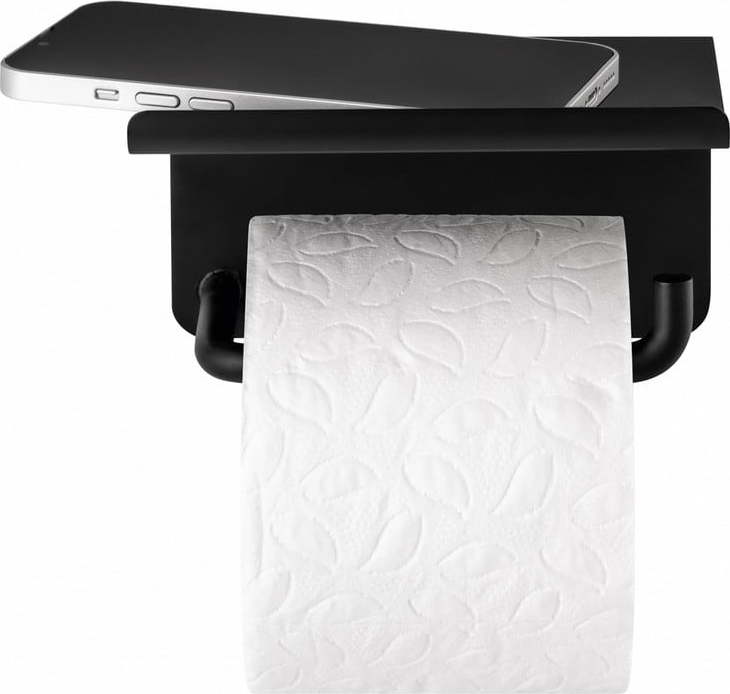 Černý nástěnný držák na toaletní papír z nerezové oceli Modo – Blomus Blomus