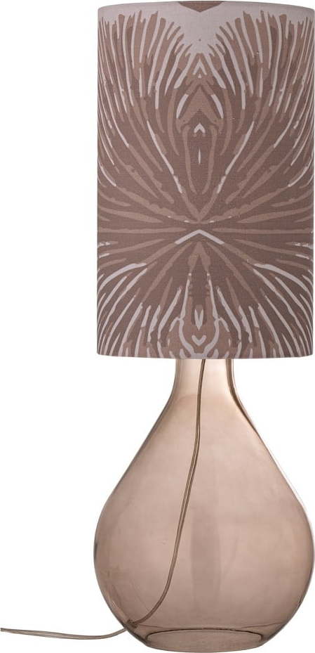 Hnědá stolní lampa s textilním stínidlem (výška 65 cm) Leni – Bloomingville Bloomingville