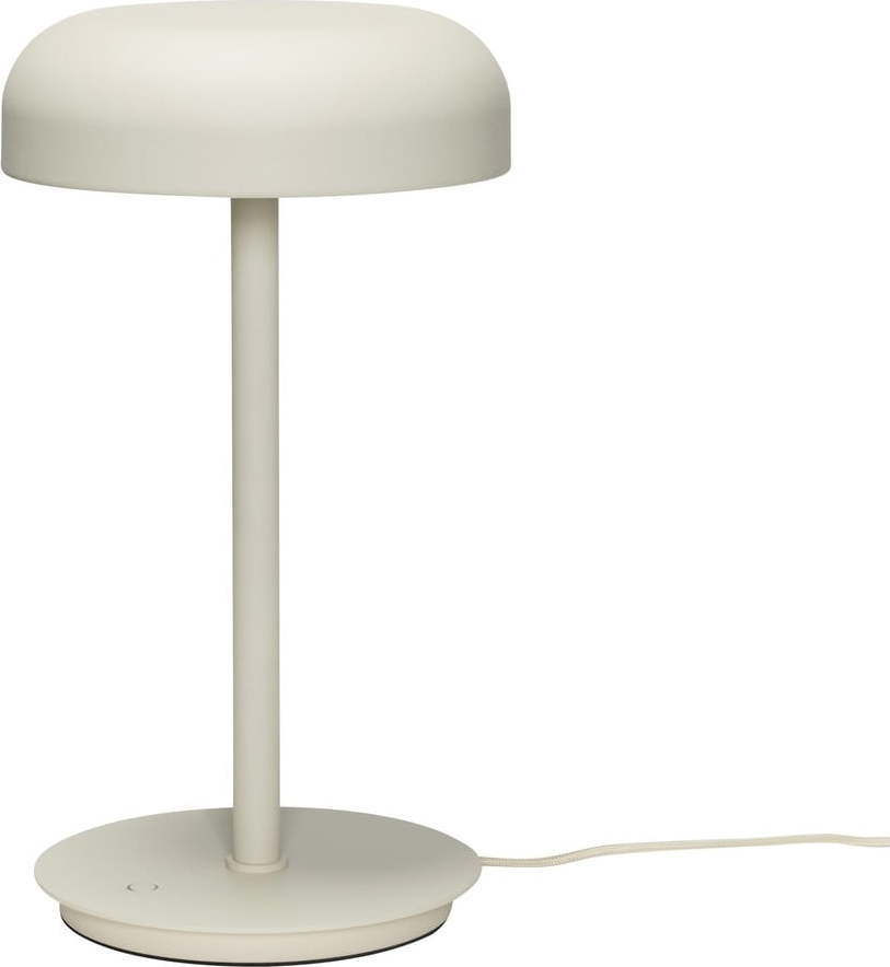 Krémová LED stmívatelná stolní lampa (výška 37 cm) Velo – Hübsch Hübsch