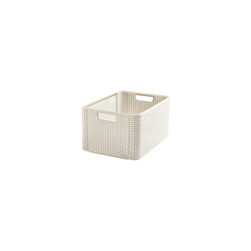 Krémový plastový úložný box 29x39x17 cm Style – Curver Curver