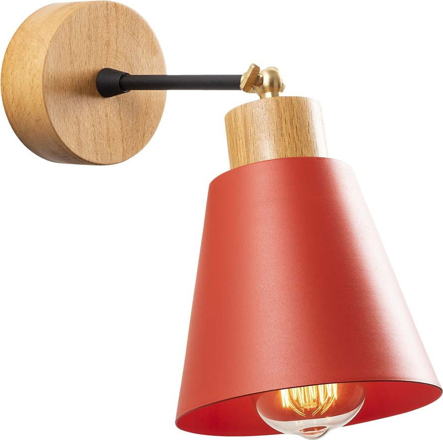 Nástěnné svítidlo v červené a přírodní barvě ø 14 cm Manavgat – Opviq lights Opviq lights