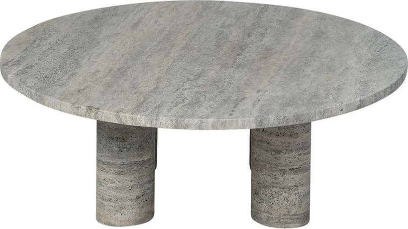 Šedý kamenný kulatý konferenční stolek ø 75 cm Volos – Blomus Blomus