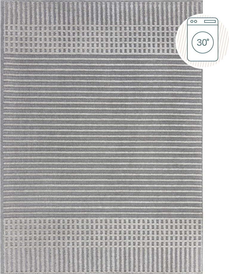 Šedý pratelný koberec z žinylky 120x160 cm Elton – Flair Rugs Flair Rugs