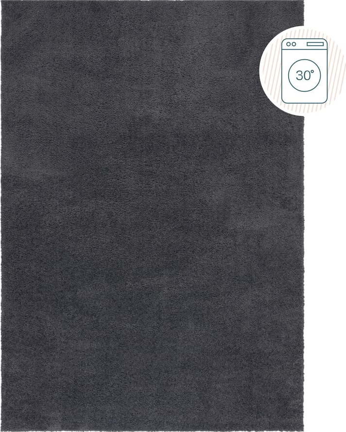 Tmavě šedý pratelný koberec z recyklovaných vláken 120x170 cm Fluffy – Flair Rugs Flair Rugs