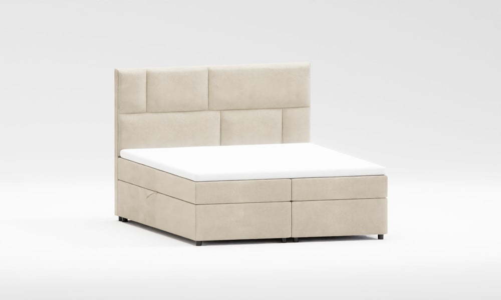 Béžová boxspring postel s úložným prostorem 140x200 cm Lola – Ropez Ropez