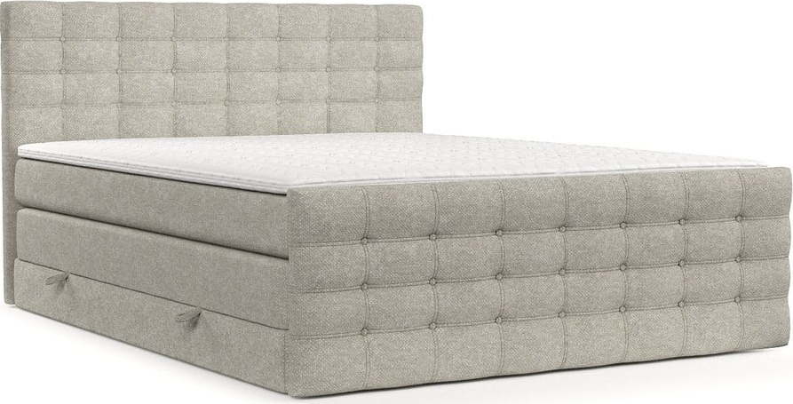 Béžová boxspring postel s úložným prostorem 160x200 cm Blend – Maison de Rêve Maison de Reve