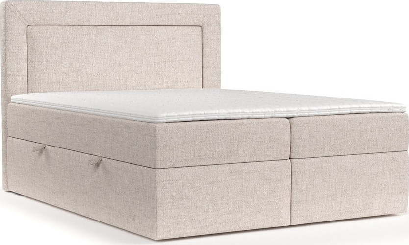 Béžová boxspring postel s úložným prostorem 160x200 cm Imagine – Maison de Rêve Maison de Reve