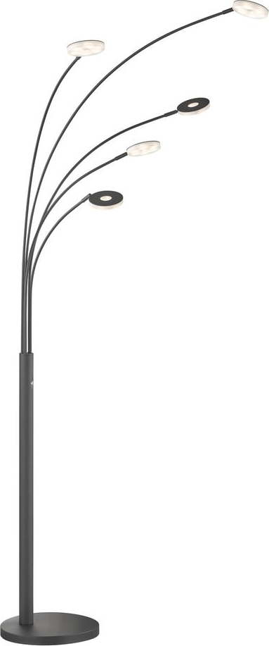 Černá LED stmívatelná stojací lampa (výška 225 cm) Dent – Fischer & Honsel Fischer & Honsel