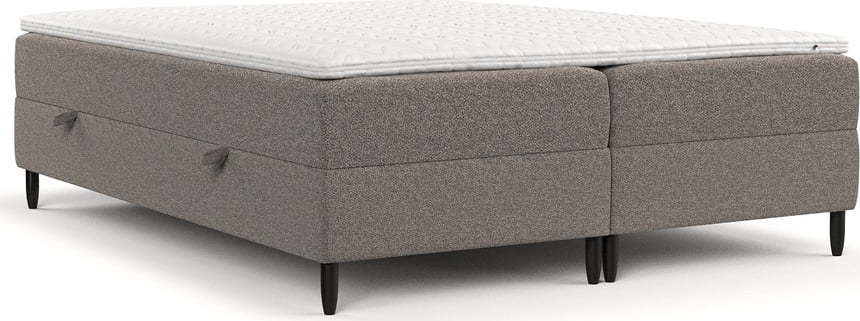 Hnědá boxspring postel s úložným prostorem 160x200 cm Malte – Maison de Rêve Maison de Reve