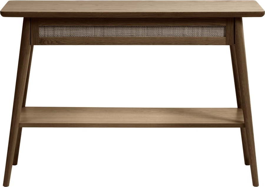 Hnědý konzolový stolek s deskou v dubovém dekoru 40x110 cm Barrali – Unique Furniture Unique Furniture