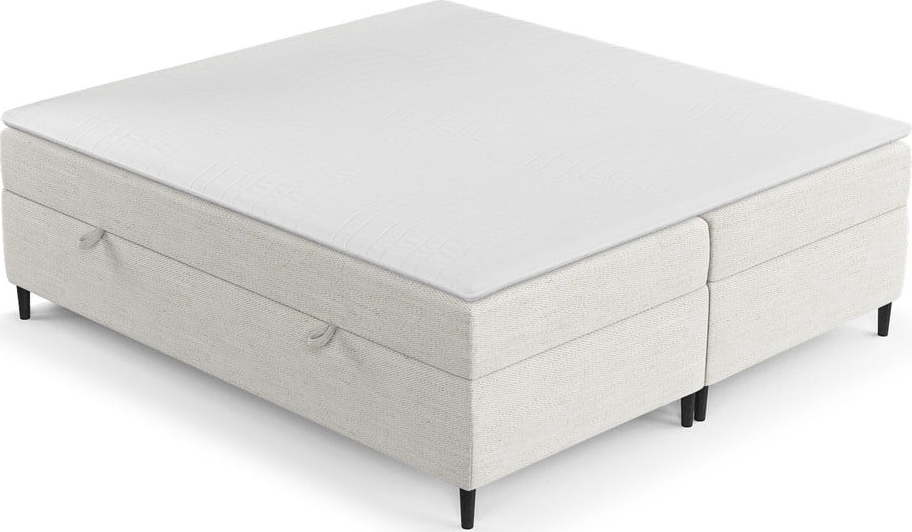 Krémová boxspring postel s úložným prostorem 200x200 cm Araya – Maison de Rêve Maison de Reve