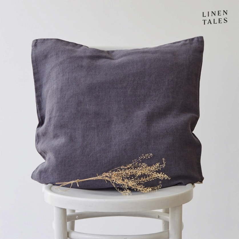 Lněný povlak na polštář 50x50 cm Dark Grey – Linen Tales Linen Tales