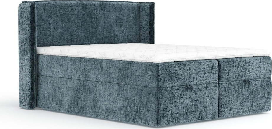 Modrá boxspring postel s úložným prostorem 160x200 cm Passion – Maison de Rêve Maison de Reve