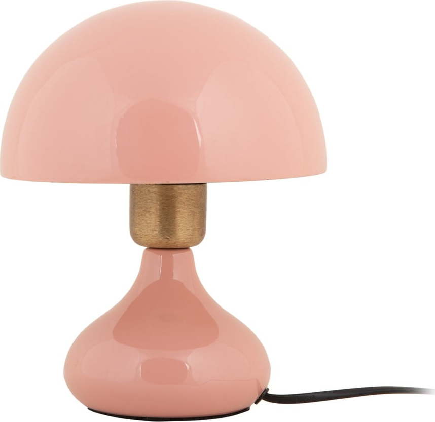 Růžová stolní lampa s kovovým stínidlem (výška 23 cm) Binc – Leitmotiv Leitmotiv