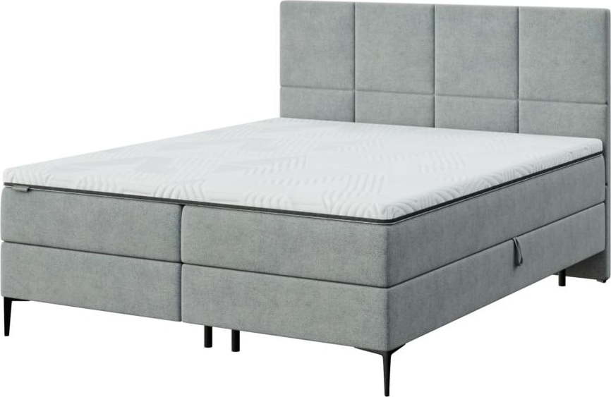 Šedá boxspring postel s úložným prostorem 160x200 cm Bufo – MESONICA MESONICA