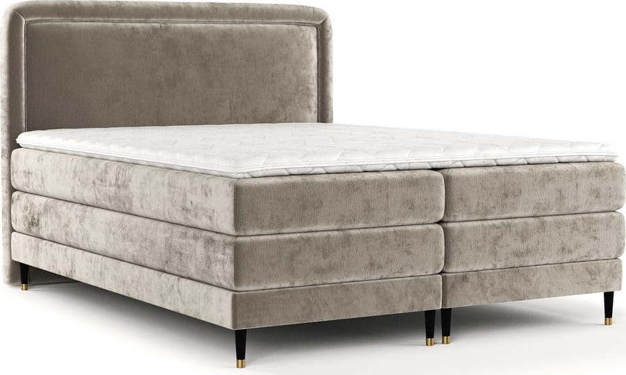 Světle hnědá boxspring postel 180x200 cm Dove – Maison de Rêve Maison de Reve